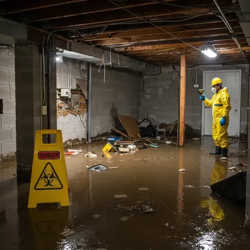 Flooded Basement Electrical Hazard in Hardinsburg, KY Property